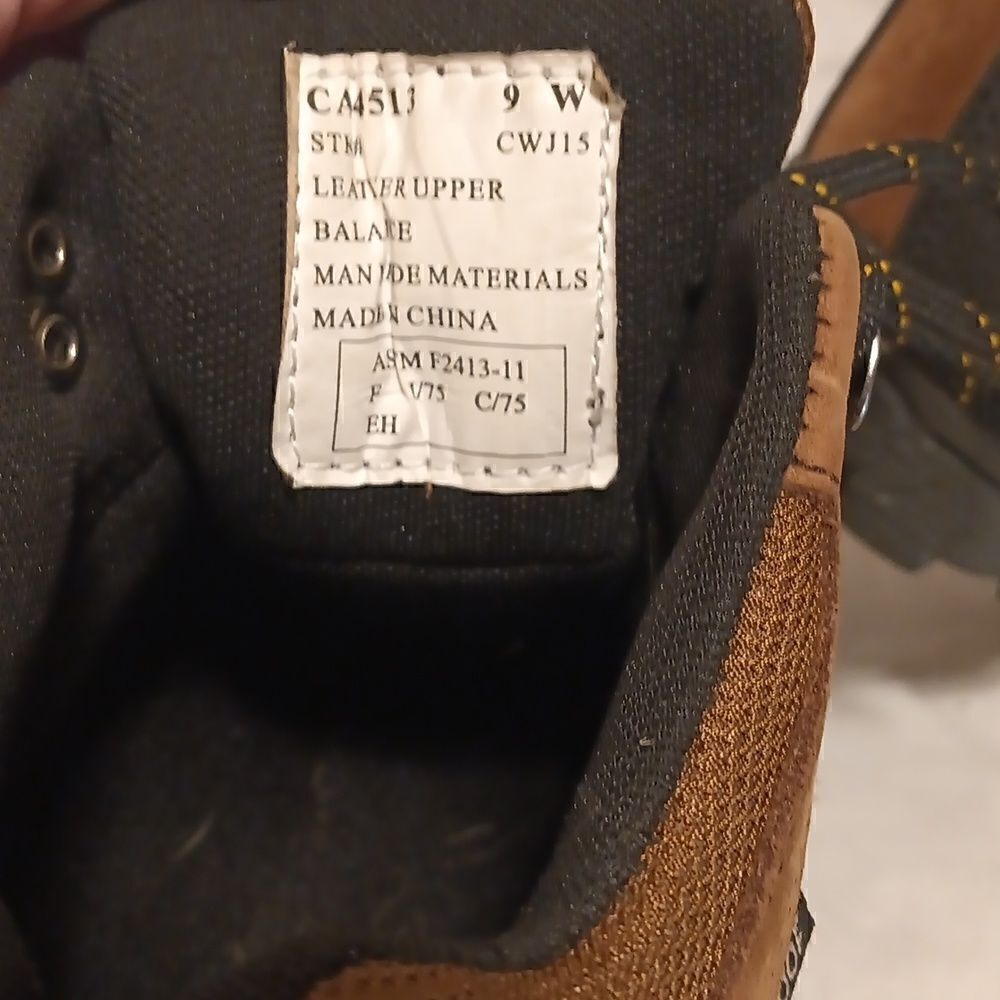 Carolina 4x4 steel toe waterproof hiking boots CA 4513 Brown leather size 9W - Picture 8 of 9